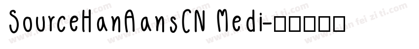 SourceHanAansCN Medi字体转换